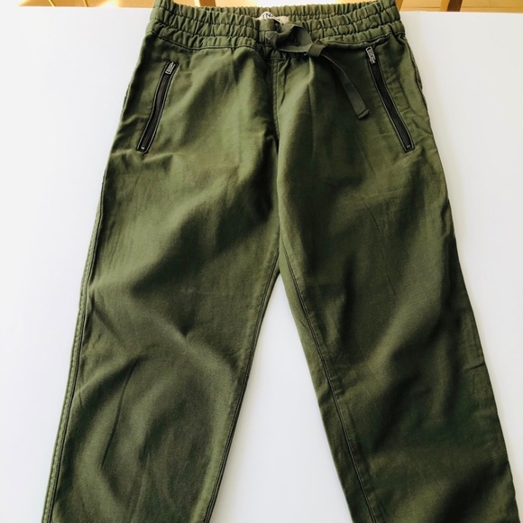 TNA - olive green pants with elastic waist and cuffs size S - Picture 3 of 7